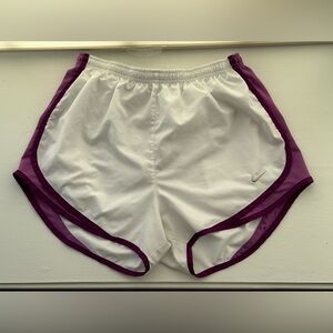 Nike Women’s Running Shorts White with Purple size Medium
